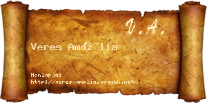 Veres Amália névjegykártya