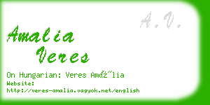 amalia veres business card